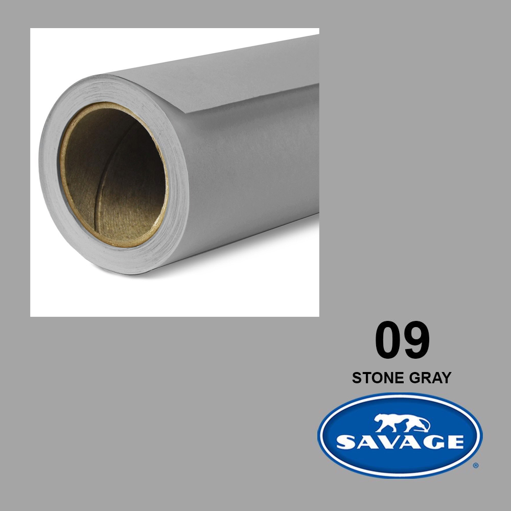 Savage Stone Gray 09 1.35x11m papirna pozadina, Made in USA - 1